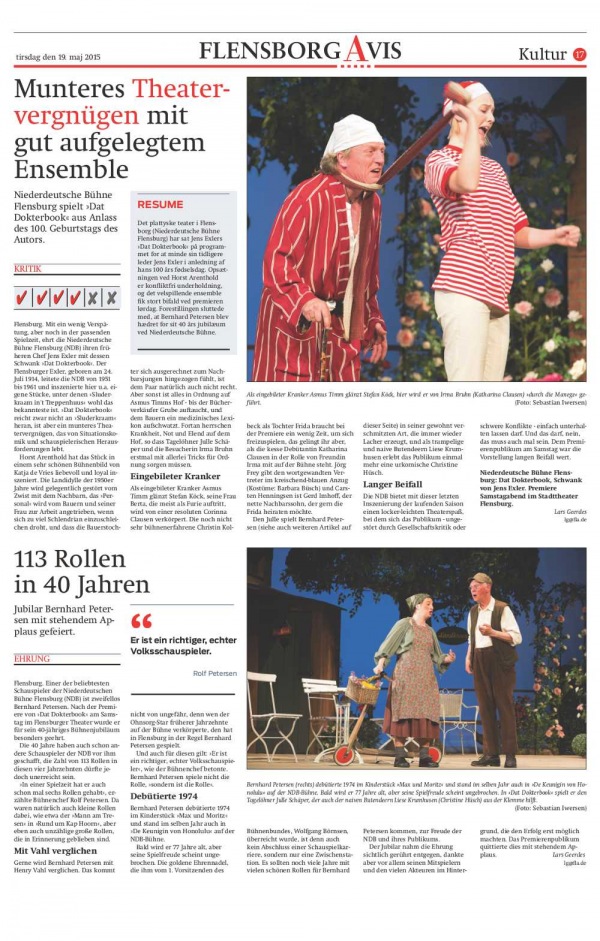 Kritik DOKTERBOOK Flensborg Avis