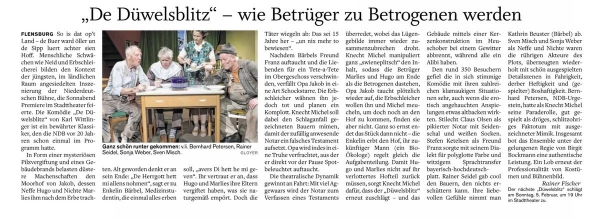 Kritik DÜWELSBLITZ FL Tageblatt web