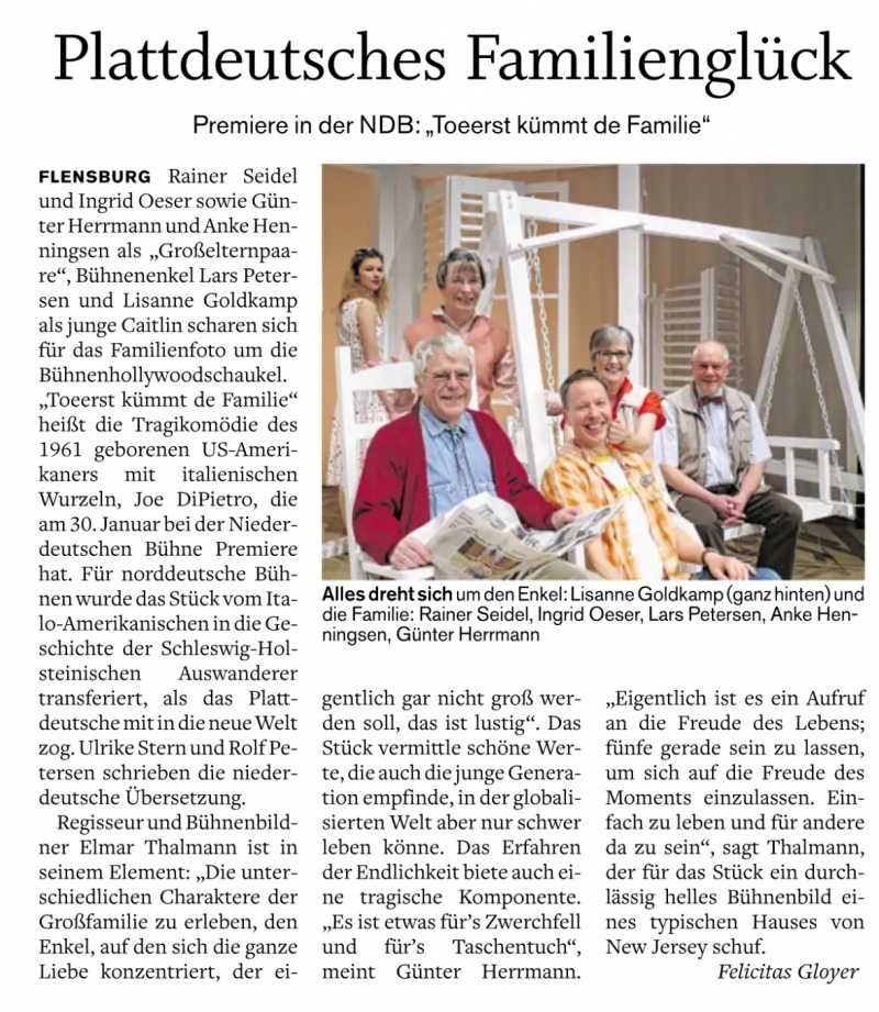 Toeerst kümmt de Familie - Vorbericht Tageblatt