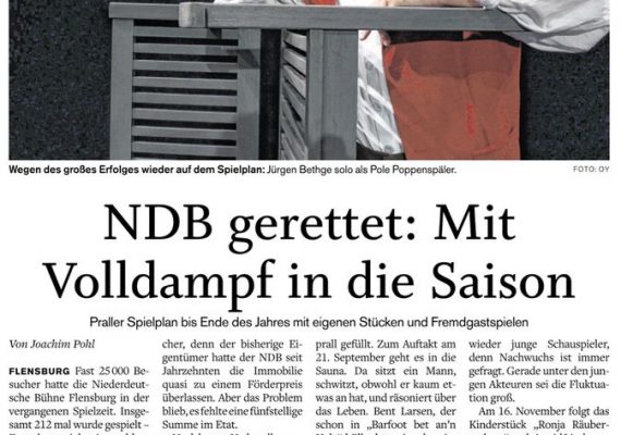 Flensburger Tageblatt berichtet über die Spielzeit 2018/19