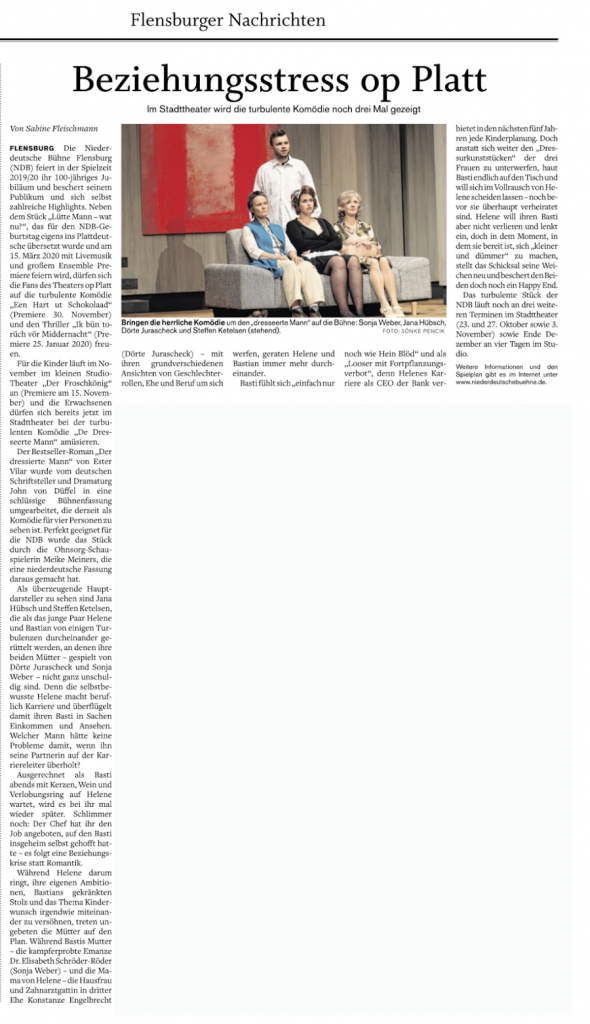 De dresseerte Mann - Artikel im shz